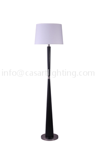 Wood floor lamp