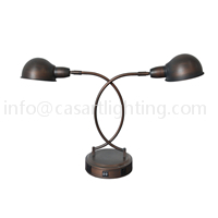 Powder coated bronze table lamp，adjustable head