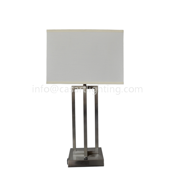 Brushed nickel desk lamp