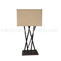 Metal table lamp with powder coated
