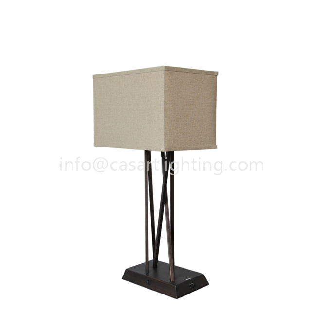 Metal table lamp with powder coated