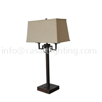 Metal table lamp with powder coated