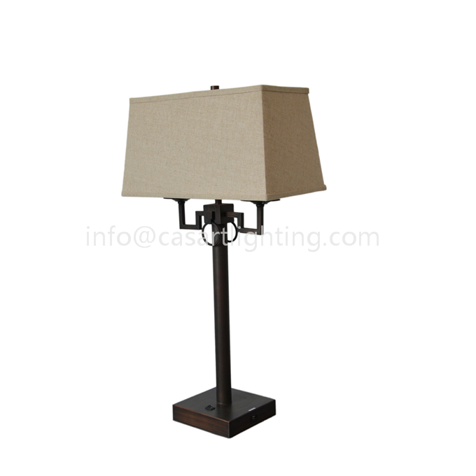 Metal table lamp with powder coated
