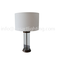 Metal with glass table lamp