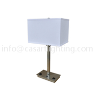 Brushed nickel table lamp