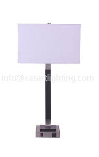 Wood table lamp