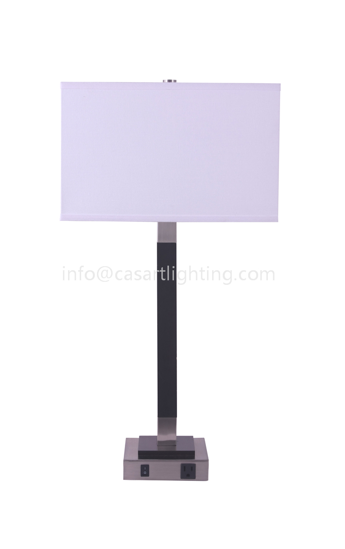 Wood table lamp