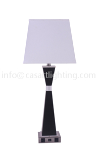 Wood table lamp