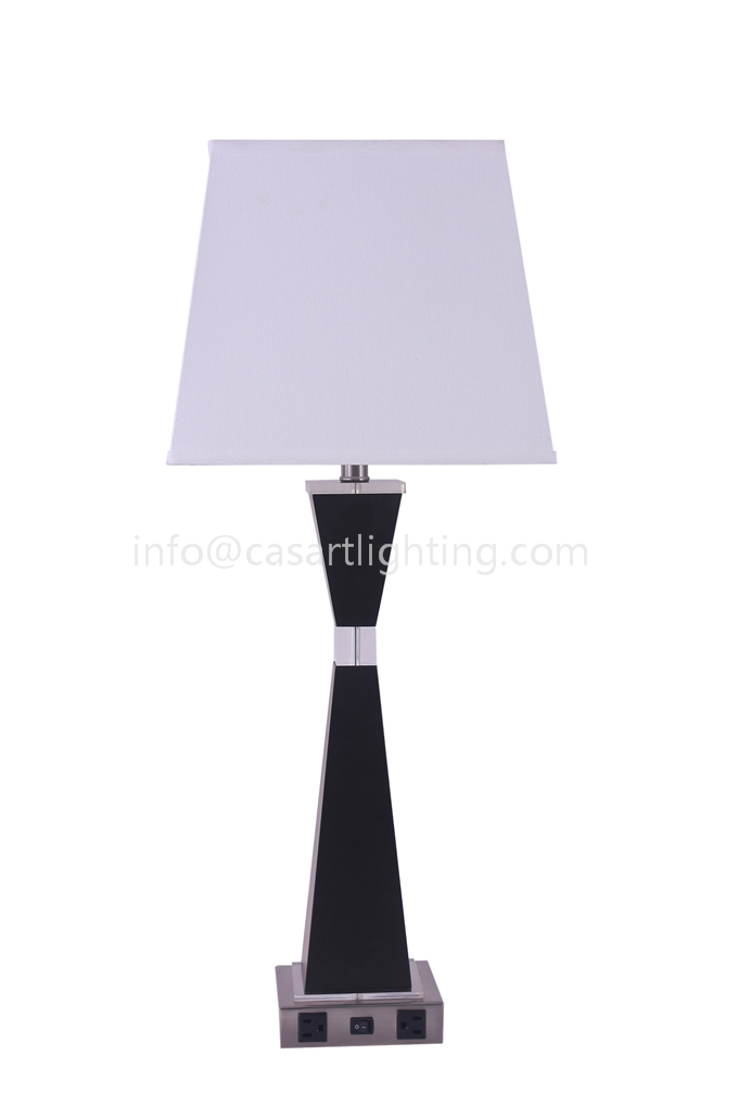 Wood table lamp