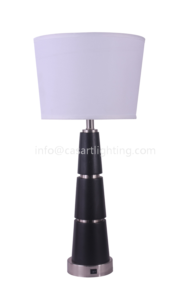Wood table lamp