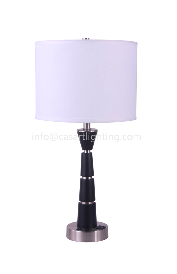 Wood table lamp